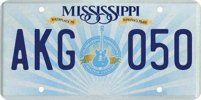 MS license plate AKG050