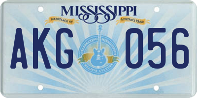 MS license plate AKG056