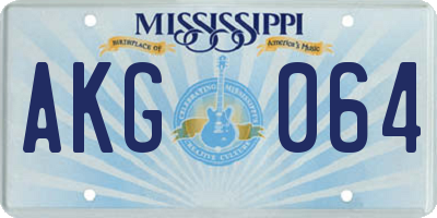MS license plate AKG064
