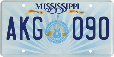 MS license plate AKG090