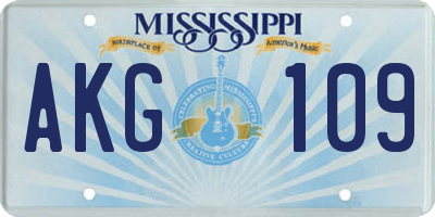 MS license plate AKG109