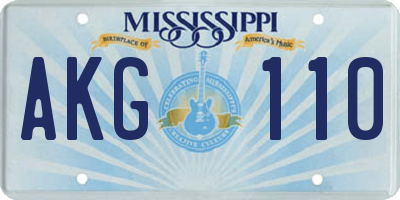 MS license plate AKG110