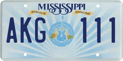 MS license plate AKG111