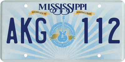 MS license plate AKG112