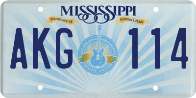 MS license plate AKG114