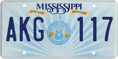 MS license plate AKG117