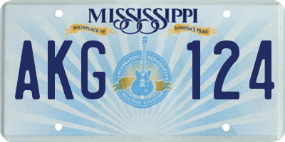 MS license plate AKG124