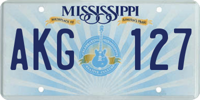 MS license plate AKG127
