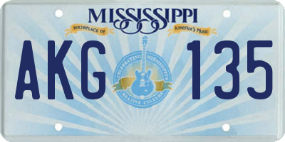 MS license plate AKG135