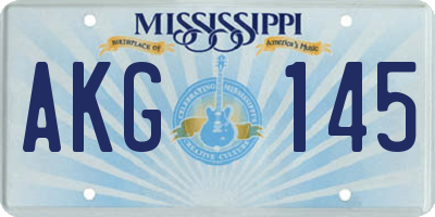MS license plate AKG145