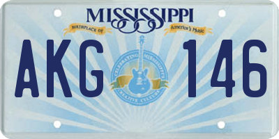 MS license plate AKG146