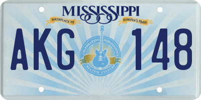 MS license plate AKG148