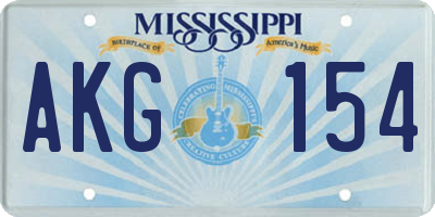 MS license plate AKG154