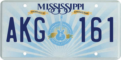 MS license plate AKG161