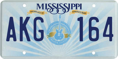 MS license plate AKG164