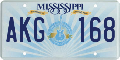 MS license plate AKG168