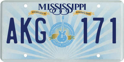 MS license plate AKG171