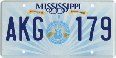MS license plate AKG179