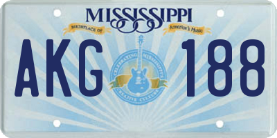 MS license plate AKG188