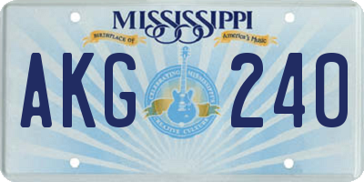 MS license plate AKG240