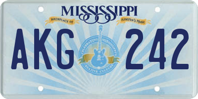 MS license plate AKG242
