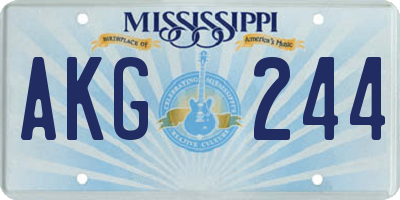 MS license plate AKG244