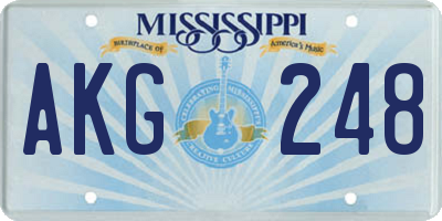 MS license plate AKG248