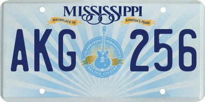 MS license plate AKG256