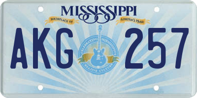 MS license plate AKG257