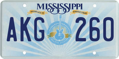 MS license plate AKG260