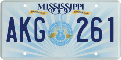 MS license plate AKG261