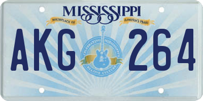 MS license plate AKG264