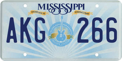 MS license plate AKG266