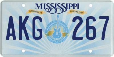 MS license plate AKG267