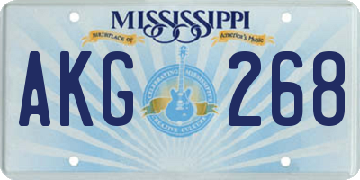 MS license plate AKG268