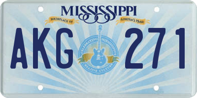 MS license plate AKG271