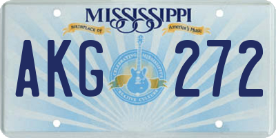 MS license plate AKG272