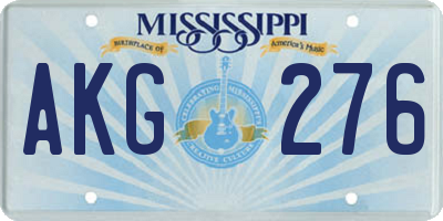 MS license plate AKG276