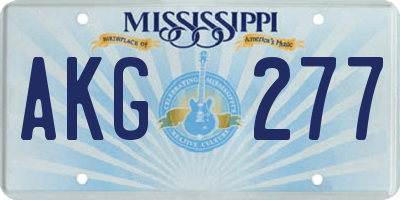 MS license plate AKG277