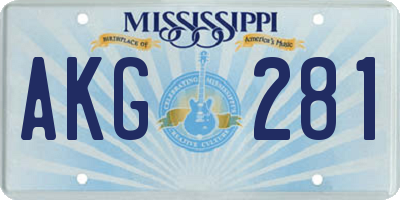 MS license plate AKG281