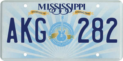 MS license plate AKG282