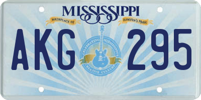 MS license plate AKG295