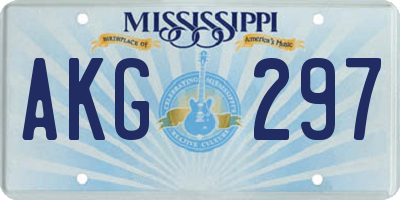 MS license plate AKG297