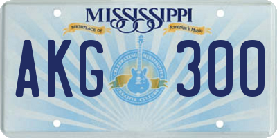 MS license plate AKG300