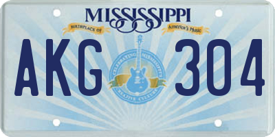 MS license plate AKG304