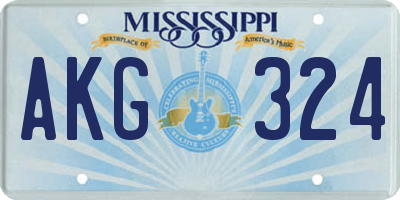 MS license plate AKG324