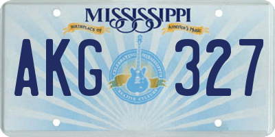 MS license plate AKG327