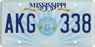 MS license plate AKG338