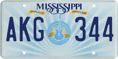 MS license plate AKG344