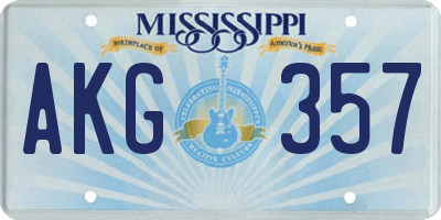 MS license plate AKG357